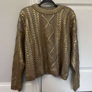 Mango foil braided jumper